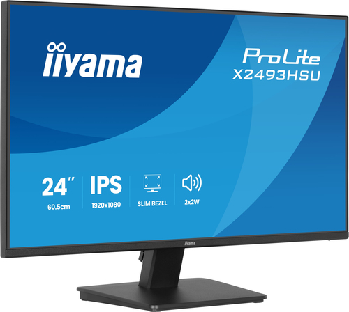 Moniteur LED iiyama ProLite X2493HSU-B1 24" Classe Full HD - 16:9 - Noir mat - 60,5 cm (23,8") Viewable - Technologie IPS 