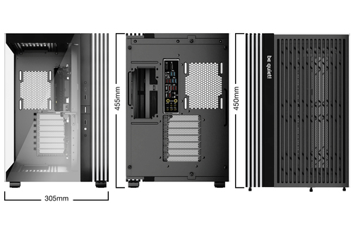 be quiet! Light Base 600 DX Black Computer Case - ATX Motherboard Supported - Steel, Glass, Acrylonitrile Butadiene Styren