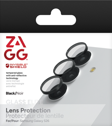 InvisibleShield Camera Lens Protector (Hoops) For Galaxy S26. Brand compatibility: Samsung, Compatibility: Galaxy S26, Pro