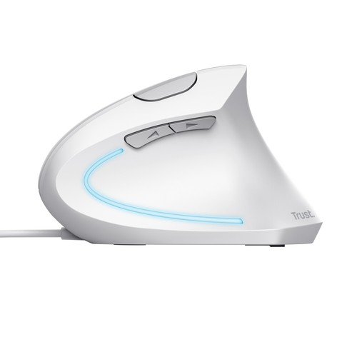 Trust Verto Maus - USB 2.0 - Optisch - 6 Taste(n) - Weiß - Kabel - 1600 dpi Auflösung - Scroll-Rad - Groß Hand-/Handfläche