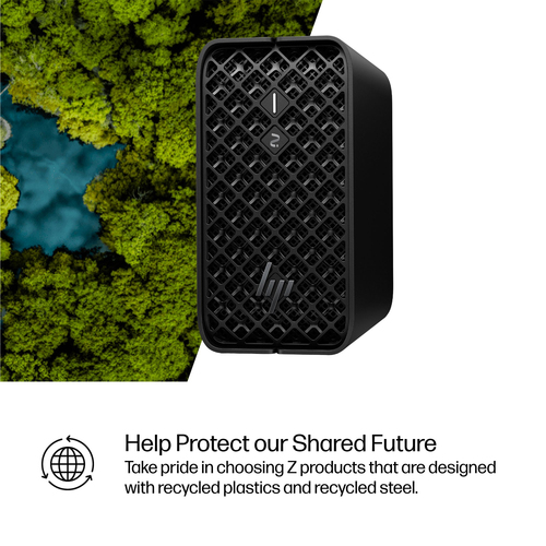 Workstation HP Z2 Mini G1a - 1 x AMD Ryzen AI MAX PRO 390 - 64 GB - 1 TB SSD - Mini PC - Jet Black - AMD Chip - Windows 11