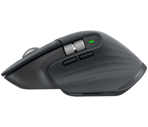 Logitech MX MASTER 3S Tamanho grande Rato - Bluetooth - USB tipo A - Campo escuro - 7 Taste(n) - Grafite - Sem fios - Reca