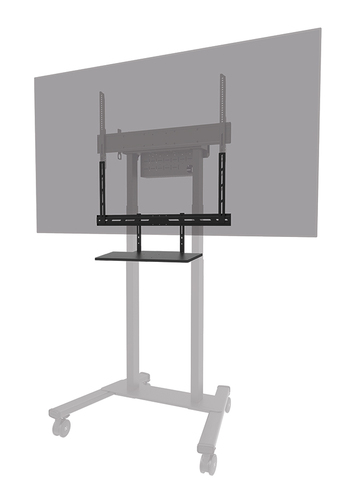Neomounts Mounting Shelf for Keyboard, Mouse - Black - Height Adjustable - 43"" (109.22 cm) to 110"" (279.40 cm) Screen Su