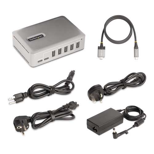 StarTech.com USB Hub - USB 3.2 Gen 2 (3.1 Gen 2) Type-C - Desktop - Space Gray - 7 Total USB Port(s)