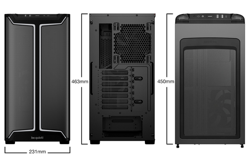 be quiet! Pure Base 501 Pure Base 501 DX Black Computergehäuse - ATX, Micro ATX, Mini ITX Motherboard Supported - Mid-Towe