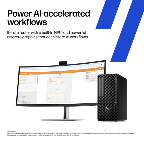 HP Z1 G1i Desktop Computer - Intel Core Ultra 9 285 - vPro Technology - 32 GB - 1 TB SSD - Tower - Black - Intel Q870 Chip