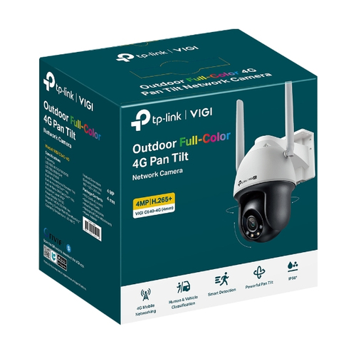 TP-Link VIGI C540-4G 4 Megapixel Outdoor 2K Network Camera - Colour - 30 m Infrared/Color Night Vision - H.264, H.265, H.2