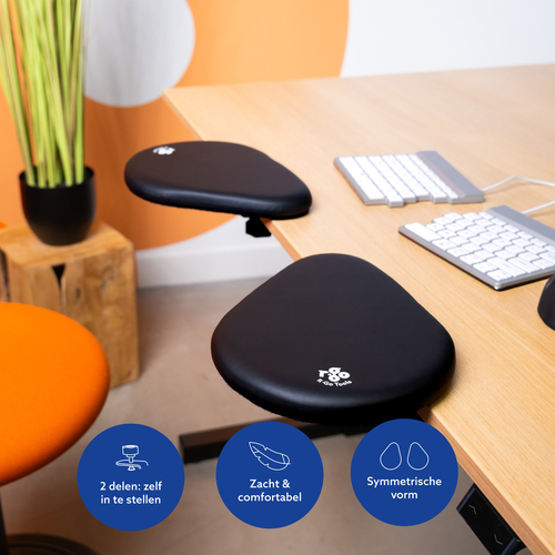 R-Go Tools Armrest R-Go split, ergonomic armrest in two parts, adjustable, symmetrical, with softfoam, black. Product colo