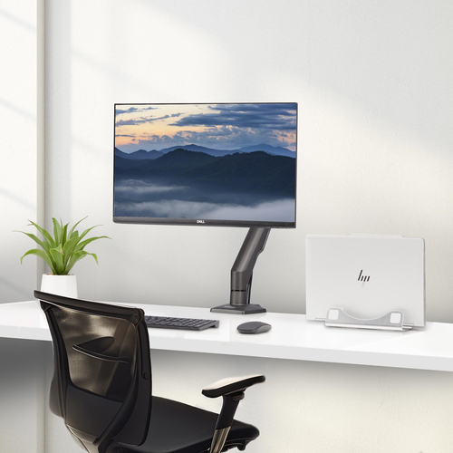 StarTech.com Mounting Arm for Monitor, Display - Black - Landscape/Portrait - TAA Compliant - Height Adjustable - 1 Displa