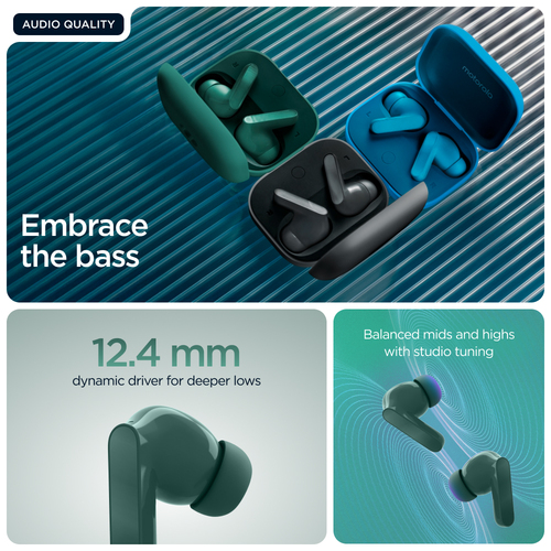 Motorola Mobility moto buds bass True Wireless Ohrhörer Stereo Ohrhörerset - Binaural - In-Ear - Geräuschunterdrückung