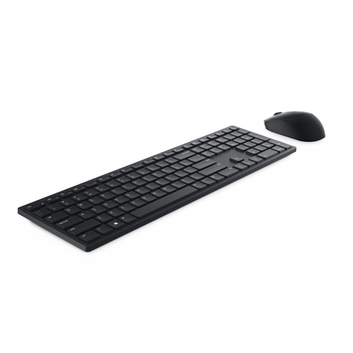 DELL Pro Keyboard and Mouse - KM5221W - UK (QWERTY) - Black. Keyboard form factor: Full-size (100%). Keyboard style: Strai