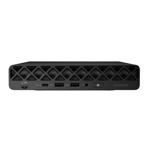 HP EliteDesk 8 G1i Desktop Computer - Intel Core Ultra 7 265 - vPro Technology - 16 GB - 512 GB SSD - Mini PC - Jack Black