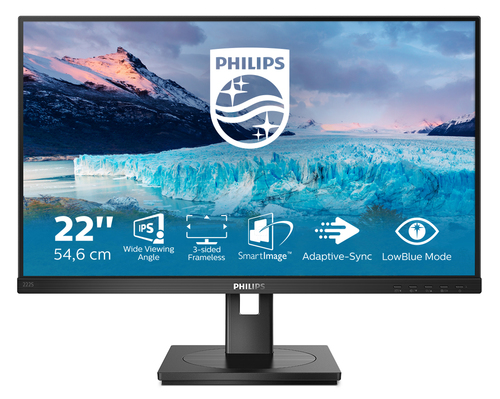 Philips S Line 222S1AE/00. Display diagonal: 54.6 cm (21.5"), Display resolution: 1920 x 1080 pixels, HD type: Full HD, Di