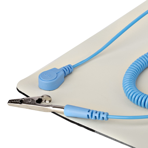 StarTech.com LG-ANTI-STATIC-MAT. Produktfarbe: Beige, Spitzenmaterial: Polyvinylchlorid (PVC), Material Unterseite: Polyvi