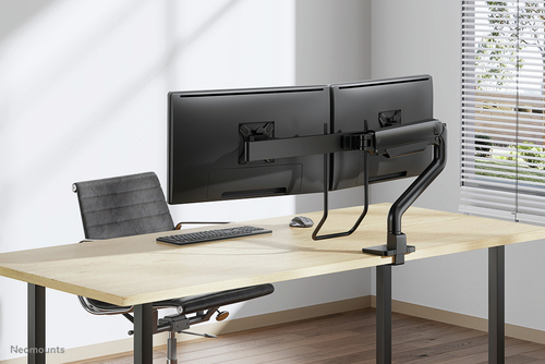 Neomounts NEXT One Mounting Arm for Monitor, Display - Black - Height Adjustable - 2 Display(s) Supported - 43.2 cm to 68.