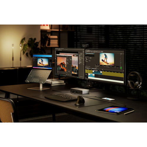 Kensington SD5000T5 Thunderbolt 5 Docking Station für Monitor, Workstation, Notebook - Ladefunktion - Speicherkartenleser 
