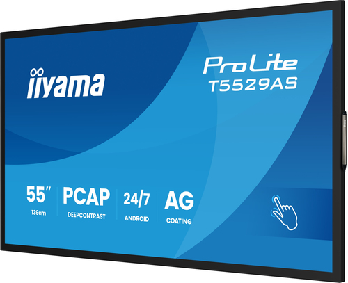 iiyama T5529AS-B1AG. Produktdesign: Kiosk-Design. Bildschirmdiagonale: 138,7 cm (54.6"), Bildschirmtechnologie: LED, Displ