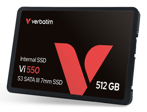 Unità stato solido Verbatim Vi550 S3 - 2,5" Interno - 512 GB - SATA (SATA/600) - 360 TB TBW - 560 MB/s Velocità massima tr