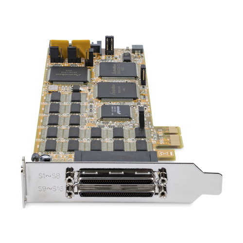 StarTech.com PEX16S550LP. Hostschnittstelle: PCIe, Ausgangsschnittstelle: Seriell, Formfaktor der Erweiterungskarte: Niedr