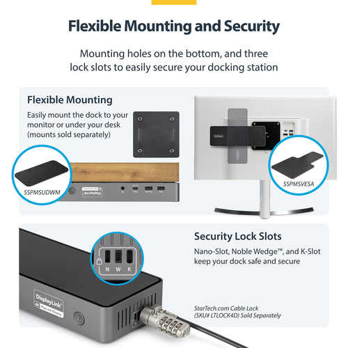 StarTech.com USB 3.2 (Gen 2) Type C Docking Station for Notebook, Workstation - Charging Capability - Space Gray - Desktop