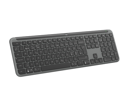 Logitech Signature Slim K950 Keyboard - Full-size - Wireless Connectivity - USB Type A Interface - Danish, Norwegian, Swed