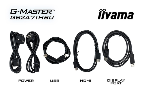 Moniteur de jeu LCD iiyama G-MASTER Red Eagle GB2471HSU-B1 24" Classe Full HD - 16:9 - Noir mat - 60,5 cm (23,8") Viewable