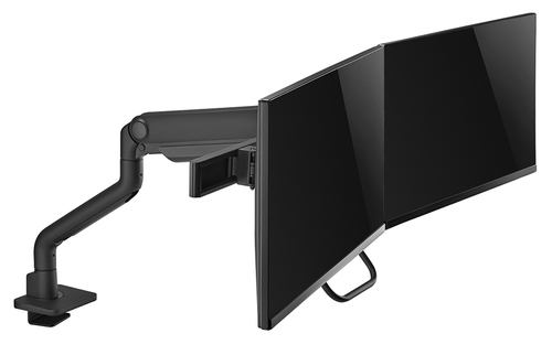 Neomounts NEXT One Mounting Arm for Monitor, Display - Black - Height Adjustable - 2 Display(s) Supported - 43.2 cm to 68.