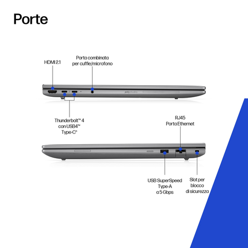Workstation portatile - HP ZBook 8 G1i 35,6 cm (14") - WUXGA - Intel Core Ultra 7 255H - 32 GB - 1 TB SSD - Intel Chip - 1