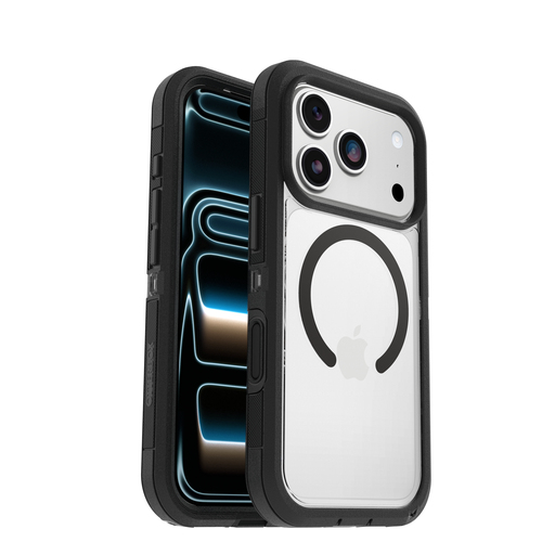 OtterBox Defender Pro XT Clear. Tipo de mala: Capa, Compatibilidade da marca: Apple, Compatibilidade: iPhone 17 Pro, Taman