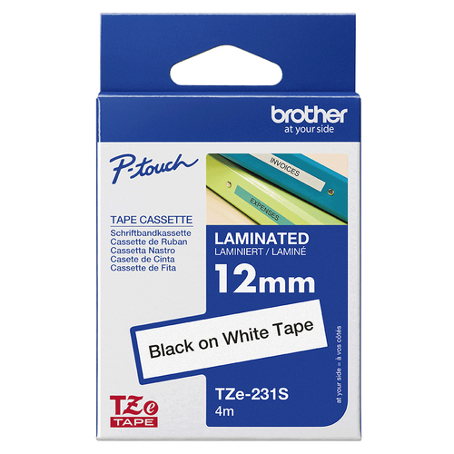 Brother P-touch Label Tape - - DiameterTape - White - 1 / Pack