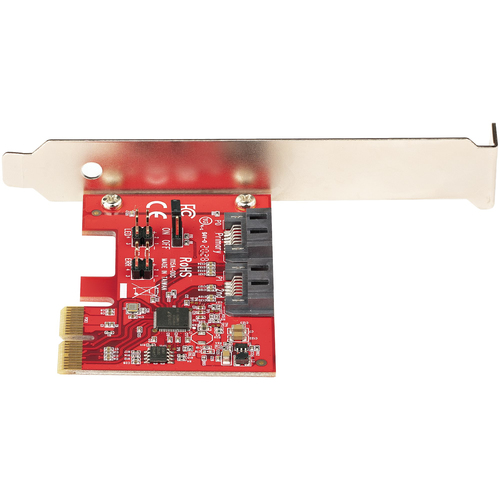 StarTech.com SATA PCIe Card - 2 Port PCIe SATA Expansion Card - 6Gbps - Full/Low Profile - PCI Express to SATA Adapter/Con