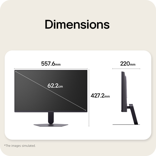 LG UltraGear G5 25G523B-B, 25" Full-HD IPS, 200Hz, 1ms Gaming Monitor. Display diagonal: 62 cm (24.4"), Display resolution