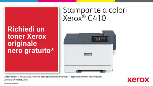 Xerox C410 A4 40 ppm Stampante fronte/retro PS3 PCL5e/6 2 vassoi 251 fogli. Tecnologia di stampa: Laser, A colori. Numero 