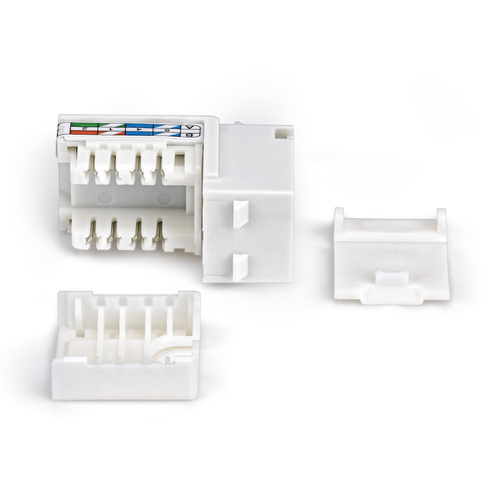 StarTech.com Jack Keystone Cat6, Lot de 24 Prises Ethernet RJ45 Keystone, Prise Murale UTP Cat6, Connecteur à 90° 110 Punc