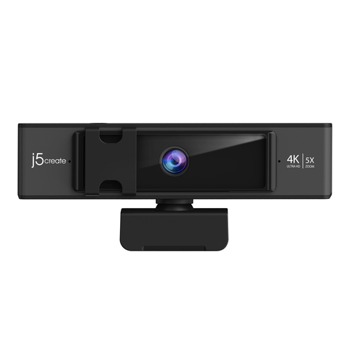 Webcam j5create - 8 Megapixel - 30 fps - Nero, Argento - 1 - 4K, 2K, Full HD, HD - 3840 x 2160 Video - CMOS Sensore - 70° 