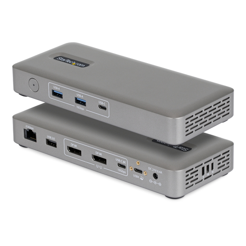 StarTech.com 9 Port(s) USB4 Docking Station for Notebook, Workstation, MacBook - Charging Capability - Space Gray - 2 Disp