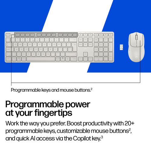 HP 495C Tastatur & Maus - QWERTZ - Deutsch - Tastatur, Kabellos, Bluetooth/RF 2,40 GHz USB Typ-A, Plunger, Schwarz - Maus,