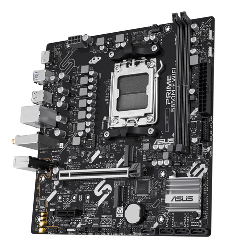Carte mère de jeux de bureau Asus Prime B850M-F WIFI - AMD B850 Chipset - Socket AM5 - Micro ATX - Ryzen 7, Ryzen 9 proces