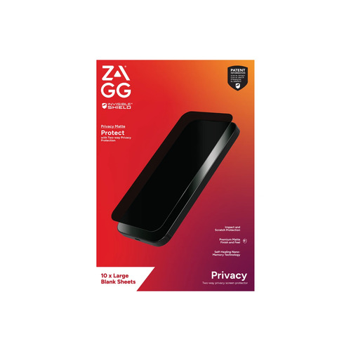 InvisibleShield Privacy Matte. Brand compatibility: Universal, Protection features: Impact resistant, Scratch resistant. P
