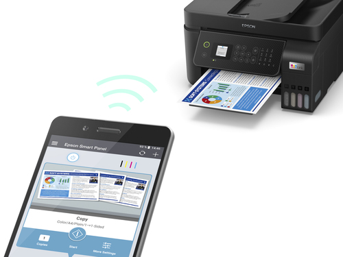 Epson ET-4800 Wireless EcoTank Inkjet Multifunction Printer - Colour - Copier/Fax/Printer/Scanner - 5760 x 1440 dpi Print 