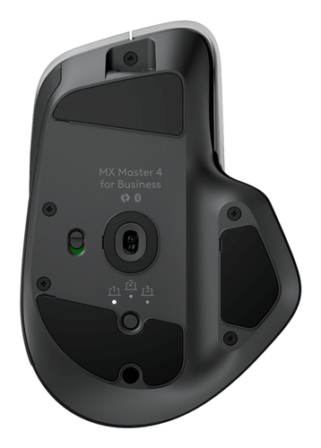 Logitech MX Master 4 Maus - Bluetooth/Radio-Frequenz - USB-Typ C, USB Typ-A - Darkfield - 8 Taste(n) - Graphit - Kabellos 