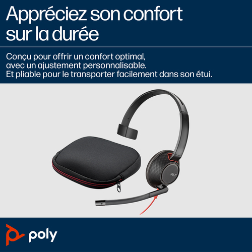 HP Poly Blackwire 5210 Monaural USB-C Headset +3.5mm Plug +USB-C/A Adapter. Product type: Headset. Connectivity technology