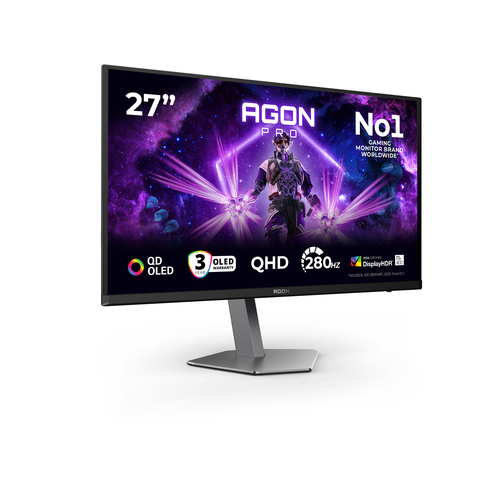 AOC AGON PRO AG276QZD2. Display diagonal: 67.3 cm (26.5"), Display resolution: 2560 x 1440 pixels, HD type: Quad HD, Displ