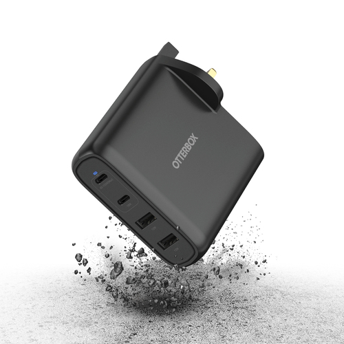 OtterBox 100 W Adaptador de CA - Adaptador universal - 2 USB Type-C - para Smartphone, PC Tablet, Notebook - Reino Unido -