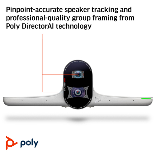 Poly Studio e70 - Webcam - 20 Megapixel - Weiß - USB-Typ C - 3840 x 2160 Pixel Videoauflösung - 4K - 120° Angle - 7,3x Dig