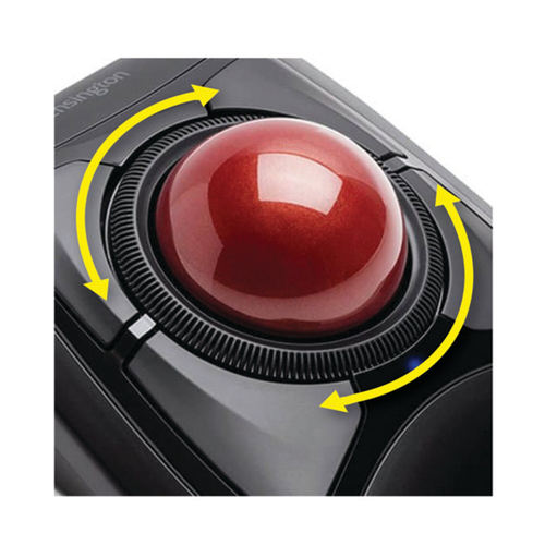 Kensington Expert Mouse Trackball - Bluetooth/Radio Frequency - USB - Optical - Black - Wireless - Trackball