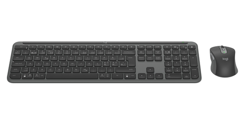 Logitech Signature Slim MK950 Keyboard & Mouse - Danish, Norwegian, Swedish, Finnish - USB Type A Scissors Wireless Blueto