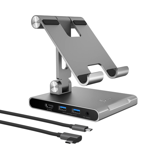 j5create JTS224-N Height Adjustable Tablet PC Stand - 27.9 cm (11") to 32.8 cm (12.9") Screen Support - 1.50 kg Load Capac