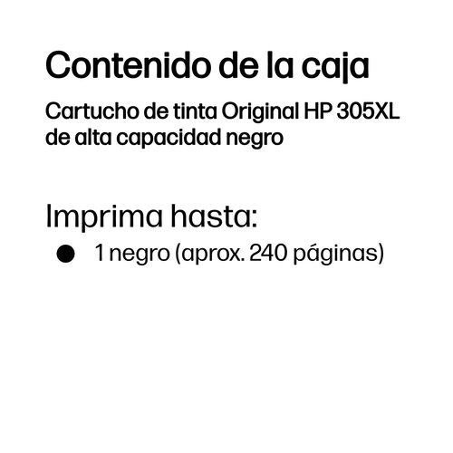 HP 305XL HIGH YIELD BLACK