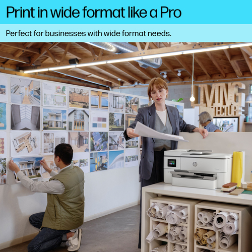 HP Officejet Pro 9720e Wired & Wireless - Tintenstrahl-Multifunktionsdrucker - Farbe - Kopierer/Drucker/Scanner - 34 Seite